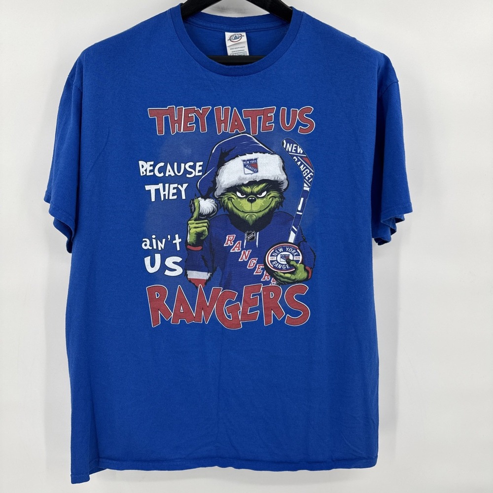 New York Rangers The Grinch Christmas Delta Graphic‎ T-shirt Hockey Adult Sz XL